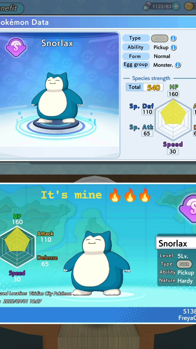 freya_decocolan's tweet photo. Buenasss!! Vengo a deciros que por fin tengo q snorlax 🥺🥺🥺🔥🔥🔥 estoy super feliz!! #Infinitylegends #Pokemon #Girlsgame https://t.co/sqiUTAx0rm