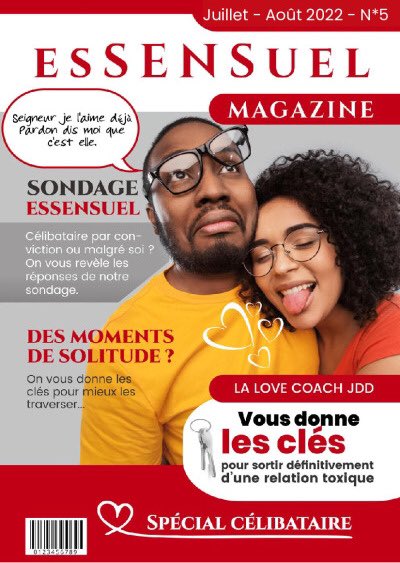 esSenSuelmag's tweet photo. Heureux de vous retrouver pour cette nouvelle édition trimestrielle d’#EssensuelMagazine. 
Elle est marquée par un dossier spécial : Le #Célibat.  
 📌 https://t.co/Bkga0k6QHl 
📌https://t.co/BIcIbwSNKs https://t.co/P5PrZWamxR
