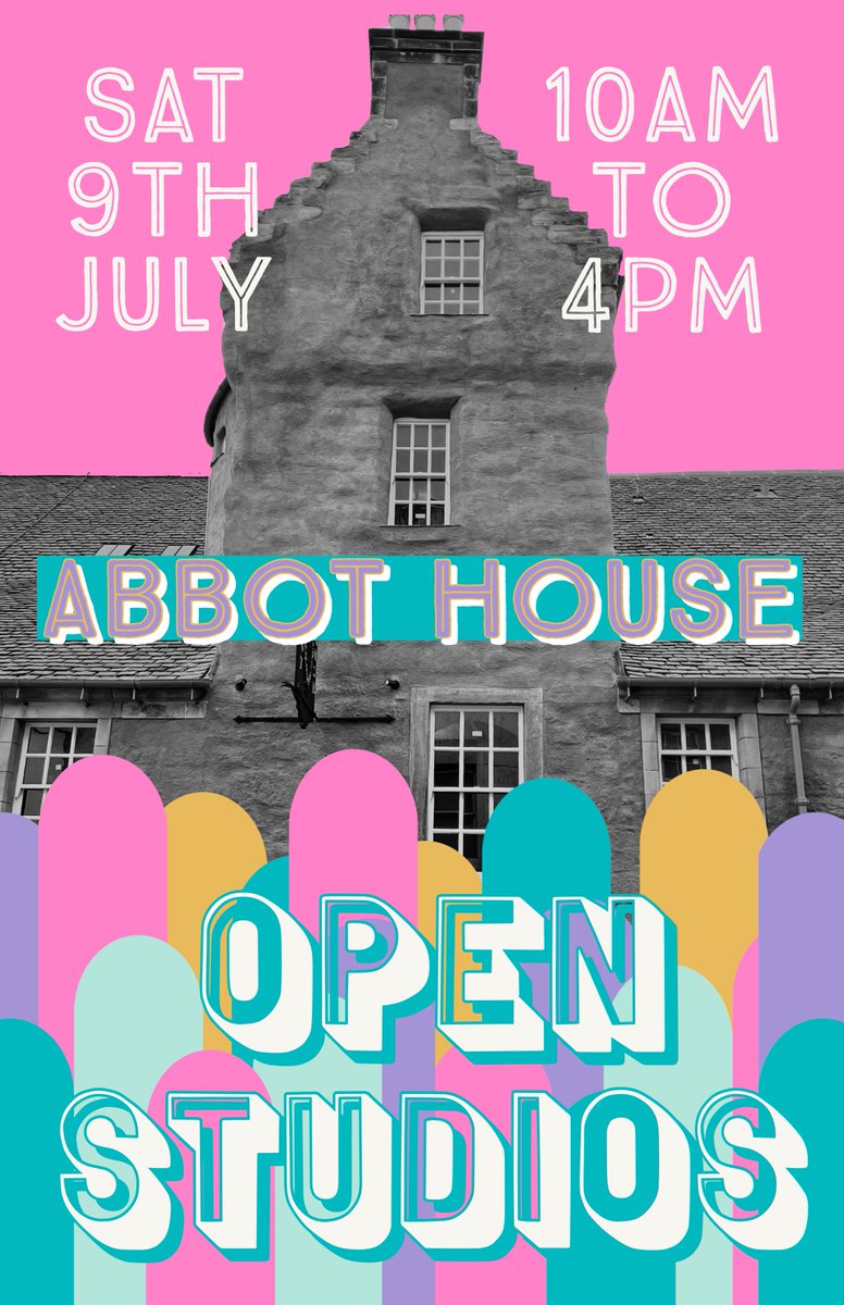 Come and join us next weekend as we open the doors of our colourful studios at Abbot House in Dunfermline 
Saturday 9th July 10 am till 4pm

#openstudio #dunfermline #whatsoninfife #openday
