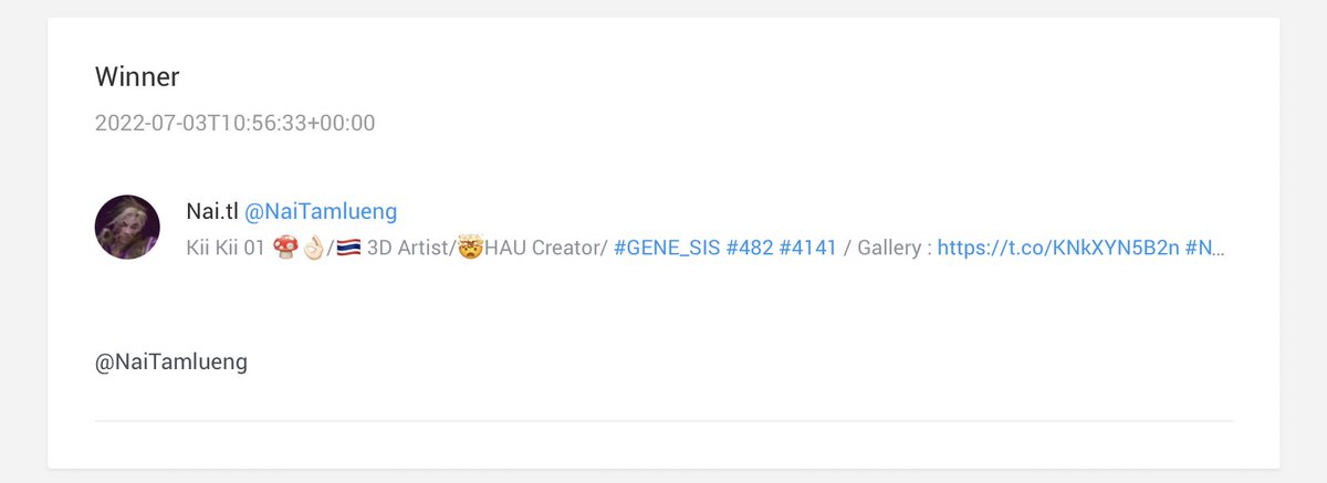 Sorry for the late announcement 🥺
And the winners are🥳🥳🥳

🤍 <a href="/zanaxxer/">𝗭𝗔𝗡𝗔𝗫𝗫𝗘𝗥 ☁︎︎ แก๊งตัวเหนียว (ปลอม)</a> 
🤍 <a href="/NaiTamlueng/">Nai.tl</a> (Holder)
Please DM me, Thank you so much🥳

Thank you everyone for joining this event. Have a nice day guys 💗