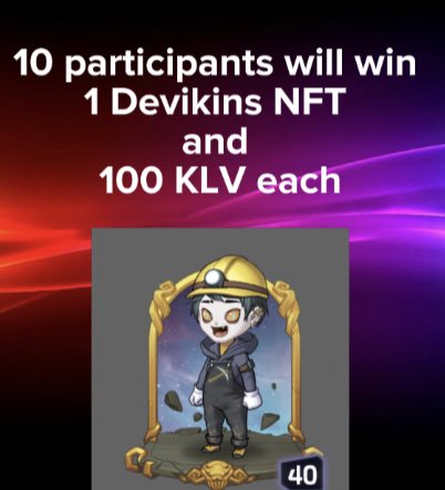 AdlerSofie's tweet photo. Two CEOs #Klever and #Devikins, one creates new financial future, the second develops the best #Blockchain game ever!

Follow @dio_ianakiara and @snsjr, comment KDA #KLV and TRC20 #DVK addresses, Tag friends, Like, Rt. 

10 participants will win 100 #KLV and 1 #Devikins each 💜😈 https://t.co/GqIlKzUeMn