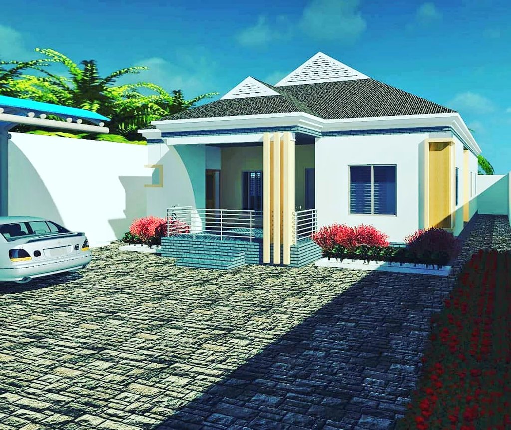 eplus_log's tweet photo. Proposed 4 bedrooms bungalow design;

All rooms ensuite 
Visitor Toilet
Ventilated living room
Spacious kitchen.

Modelled and rendered by yours truly✌️ 

Pls, rt. https://t.co/9RXbSNFYCL
