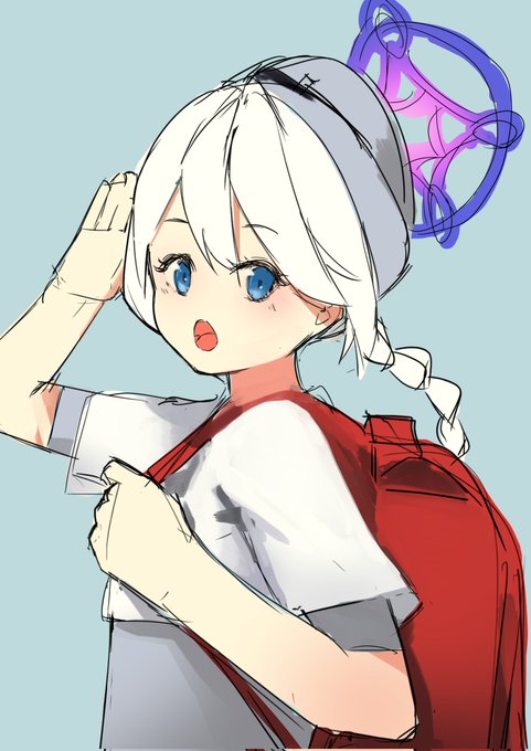 キリノとランドセルのお題で描いた!
#ブルアカワンドロ部
#イラスト 