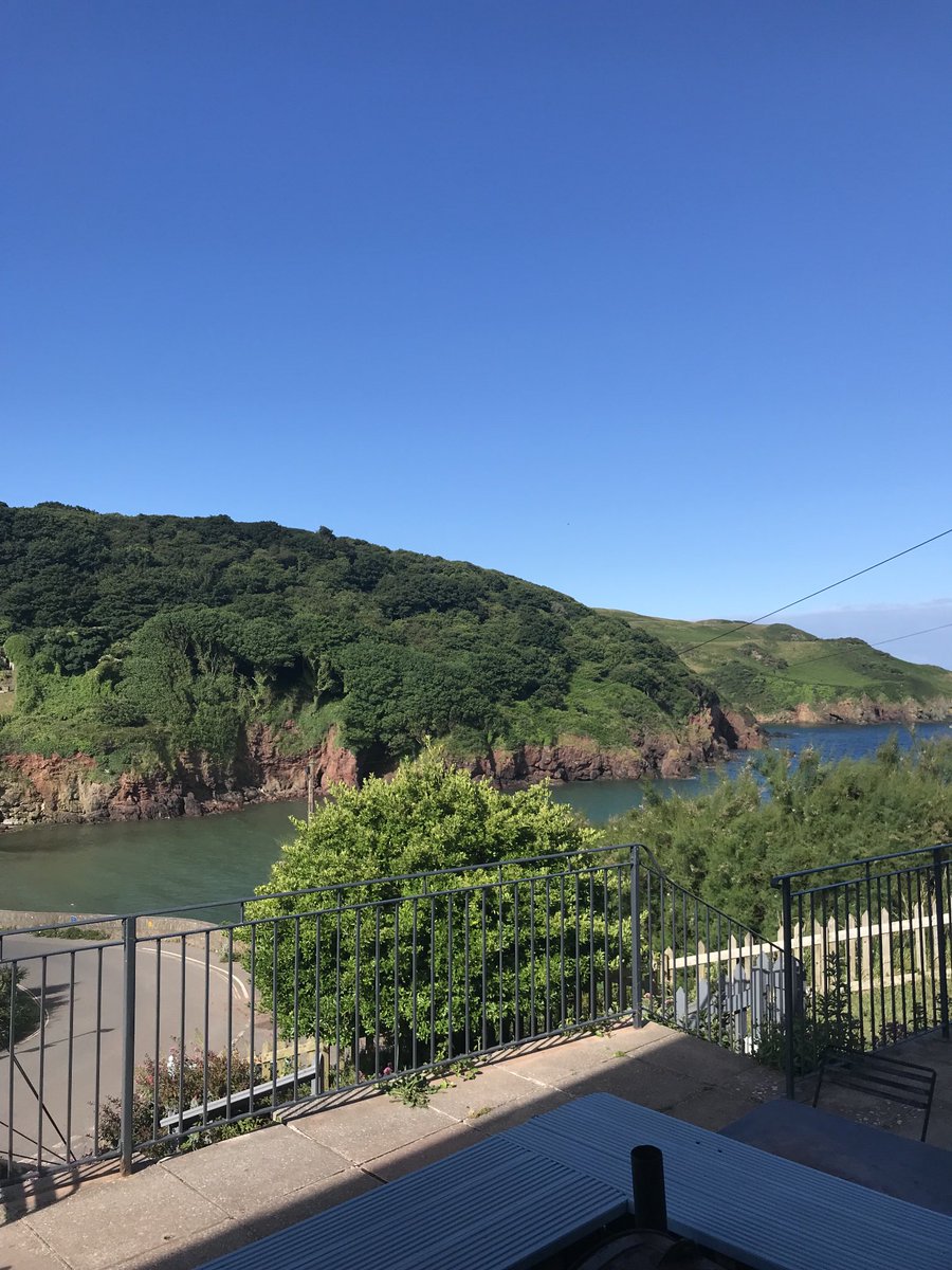 Possibly the best view from a kitchen ⁦<a href="/HopeCoveDevon/">Hope Cove Devon UK</a>⁩ #hopecovehouse #wedding ⁦<a href="/WildArtichokes/">Wild Artichokes</a>⁩ 💥