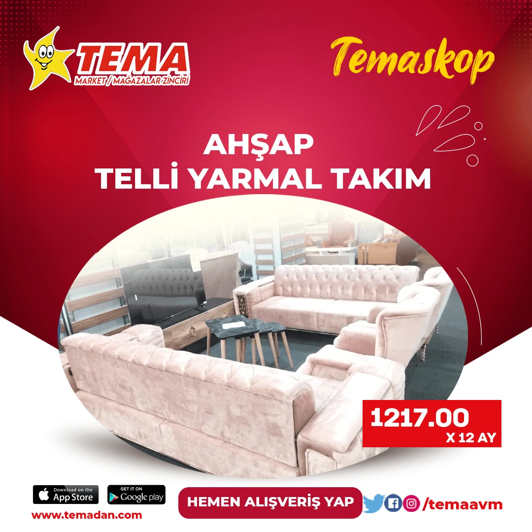 TEMA'DA Süper İNDİRİM 🌼 
💫TEMASKOP İNDİRİM BÜLTENİ 💫
Kaliteli Ürünler Uygun Fiyatlar 😊 
💥 1 Temmuz - 21 Temmuz Arasında💥
Tüm Şubelerimizde Geçerli 

#erzurum #erzurumtema #temaskop #temaavantajbülteni #temaindirim