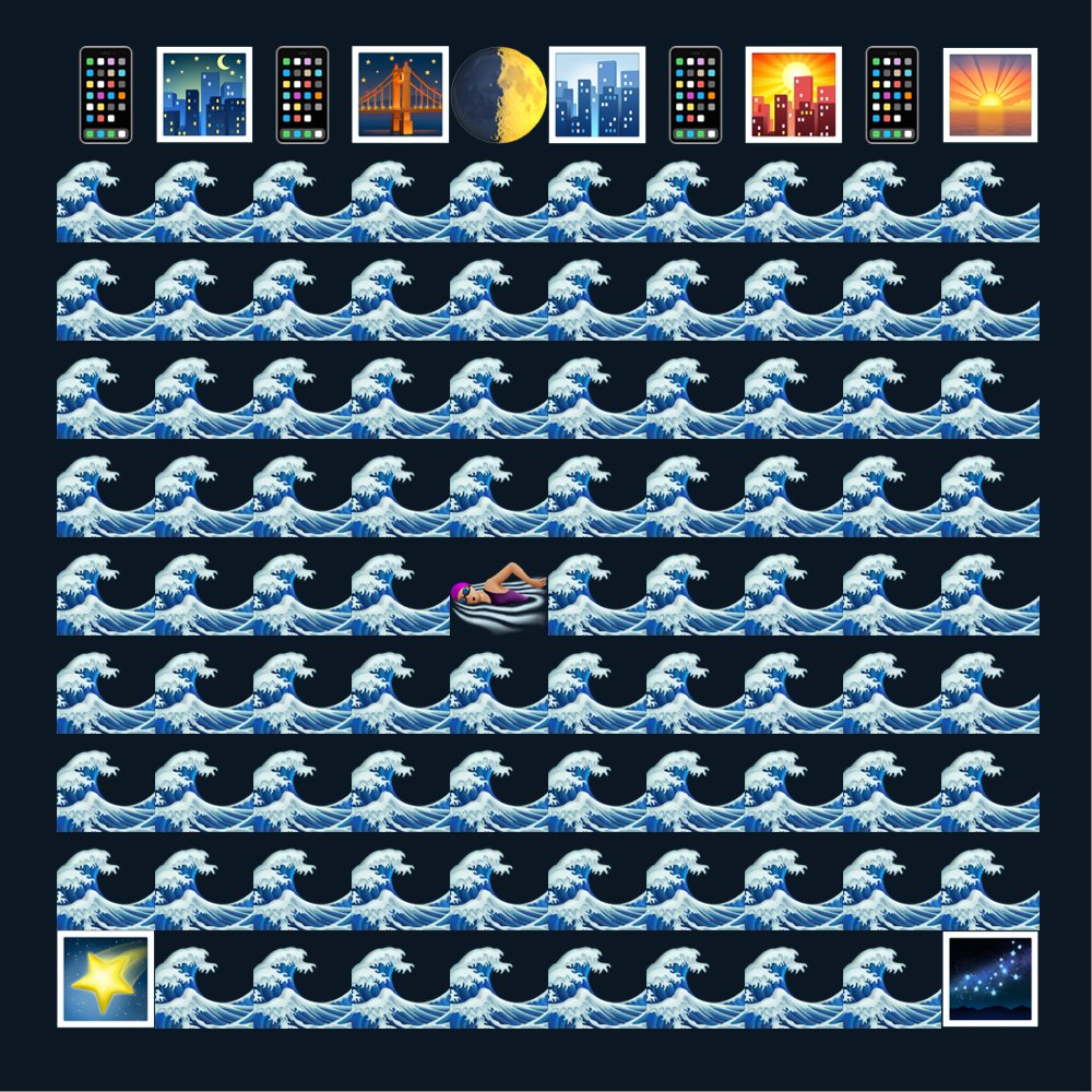 🥳🌅Happy Sunday!🥳🌅
Available #1of1 pieces🔥:
Run fish run! 🦈
Emoji Farm 🐮
The water cycle 💧
Lost in surfing on the web 24/7 🌊
👇Link👇
contter.com/@N%20_%20ya

#CleanNFT 
#contter
#tezoscommunity 
#textart
#emoji
#emojiart
#tezos 
#emoticons 
#typedart