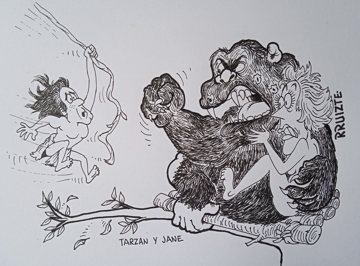 Rruizte's tweet photo. Tarzan llegó a su casa aquella tarde antes de las cinco y encontró que Jane no había hecho la comida. https://t.co/nK7K0skDxI