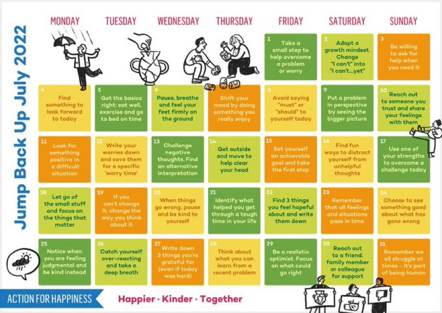 A great reminder that small things can make a big difference, even when the big things feel out of our control.  #JumpBackUpJuly <a href="/actionhappiness/">Action for Happiness</a>