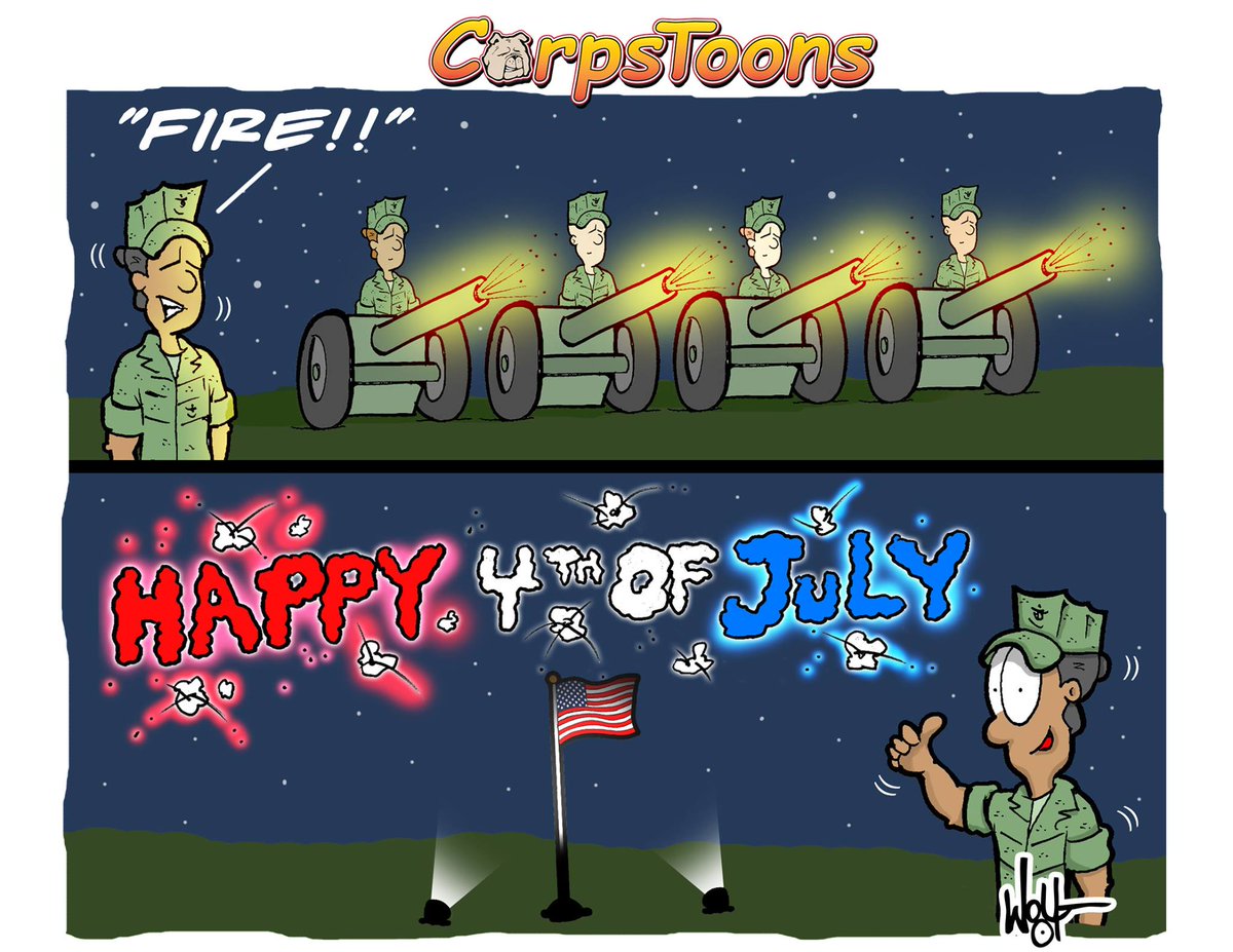 MCB_Quantico's tweet photo. We hope you have a safe and joyful Independence Day!!
#CorpsToons Sunday
#fireworks #USA #July4th https://t.co/2ggiKso64n