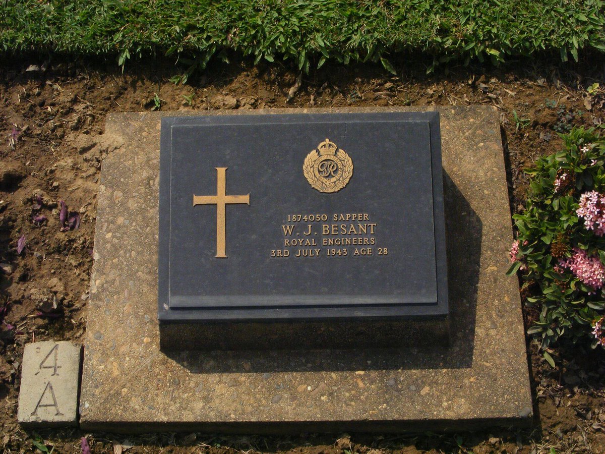 Remembering - Sapper W. J. Besant 30 Fortress Company, Royal Engineers 03/07/1943

Captured during the fall of Singapore on the 15th February 1942, he died of malaria whilst a prisoner of war.