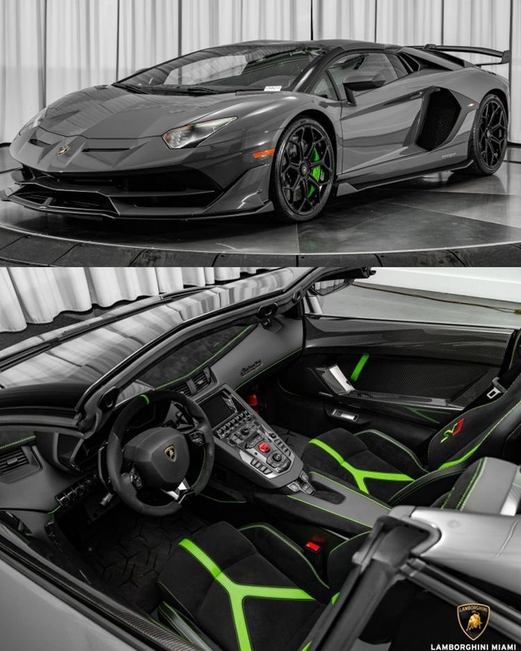addicted2auto's tweet image. 2020 #Lamborghini Aventador SVJ Roadster 💚😱