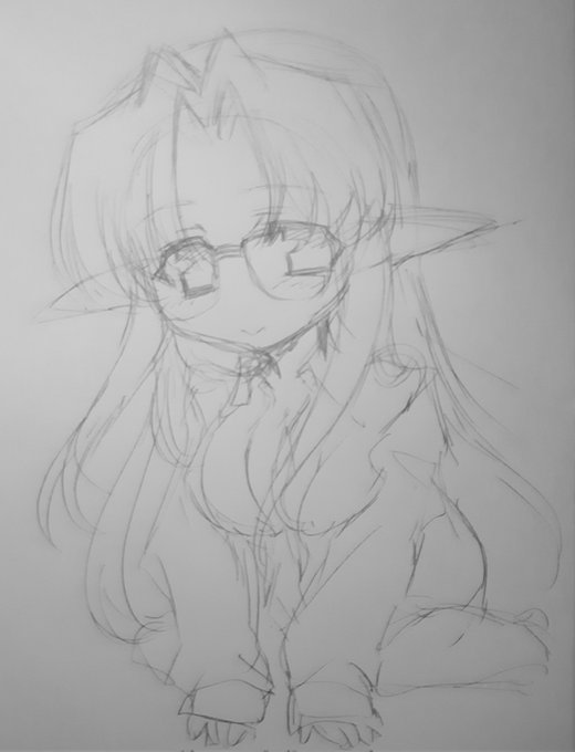 エネミア(うちのこ)おしごとまえらくがきがき 