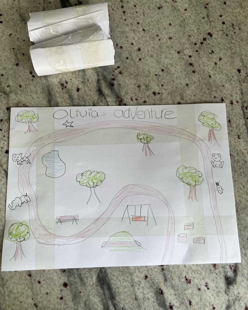 Welchy1990's tweet photo. The great thing about kids is that it doesnโt take a lot to make life magicalโฆ. A poorly drawn map, some crayons and paper and were off on a magical adventure #timeoutside #magicalmemories #familyadventures https://t.co/Q5kG385NRs