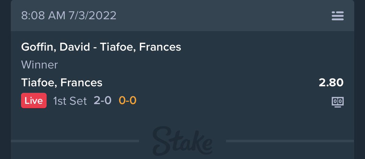 GaelenBet's tweet photo. Frances Tiafoe ML 2.80 LIVE
LIKE ๐ if tailing
#SundayStackin https://t.co/AdW0uZIjQv