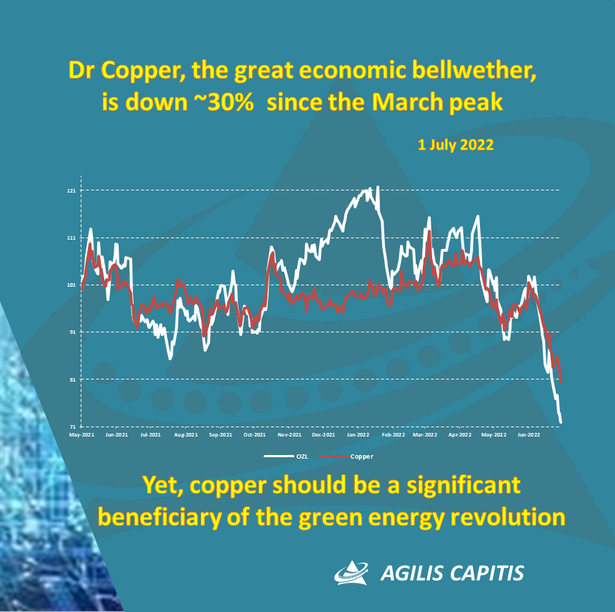 A quarter, half and year end rebalancing of equities by institutions created some volatility in the market during the week. However, by the time that was all over reality set in over continuing doubts about the strength of the global economy.