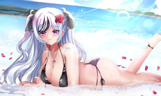水着エルベ 
#イラスト #アズールレーン #アズレン 