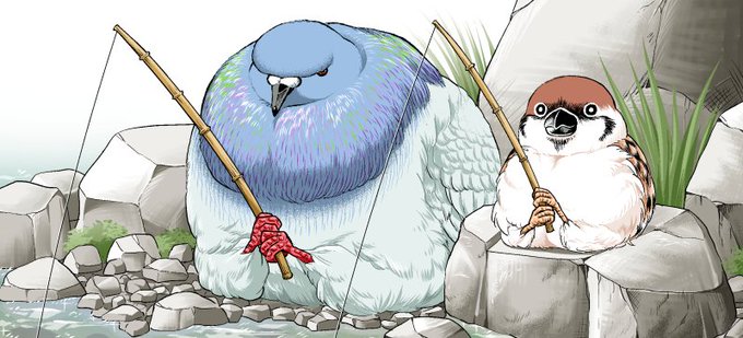 「bird fishing」 illustration images(Latest)