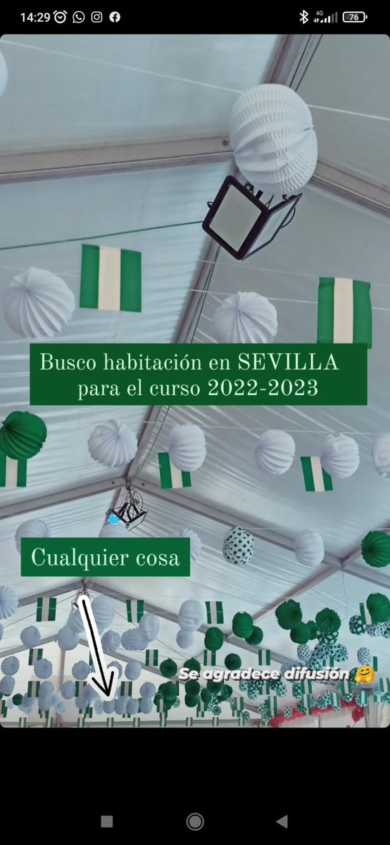 Busco habitación en Sevilla para el curso 2022-2023✌🏼
Cerca de la US 😊
Si sabes de alguien que busque compañera de piso 📥

Se agradece difusión 💚