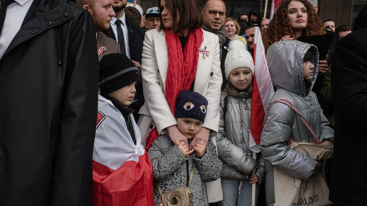 Tsihanouskaya's tweet photo. When I read that my husband Siarhei was put on the "terrorist" list, I remembered a little boy I met recently. His father is a political prisoner. The boy said: "My dad is a hero". And no matter what anyone says, these people are heroes to us. They sacrifice for our freedom. https://t.co/yIPSnfX4VK