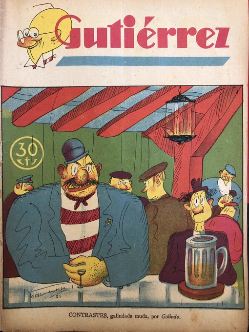 Gutiérrez, nov. 1931, Galindo, international cartoons, Mihura 