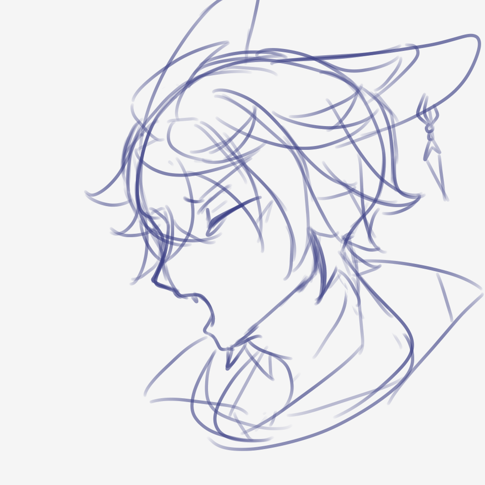 duui_martial's tweet photo. Fox Childe yawn sketch https://t.co/P29BVQVdnq