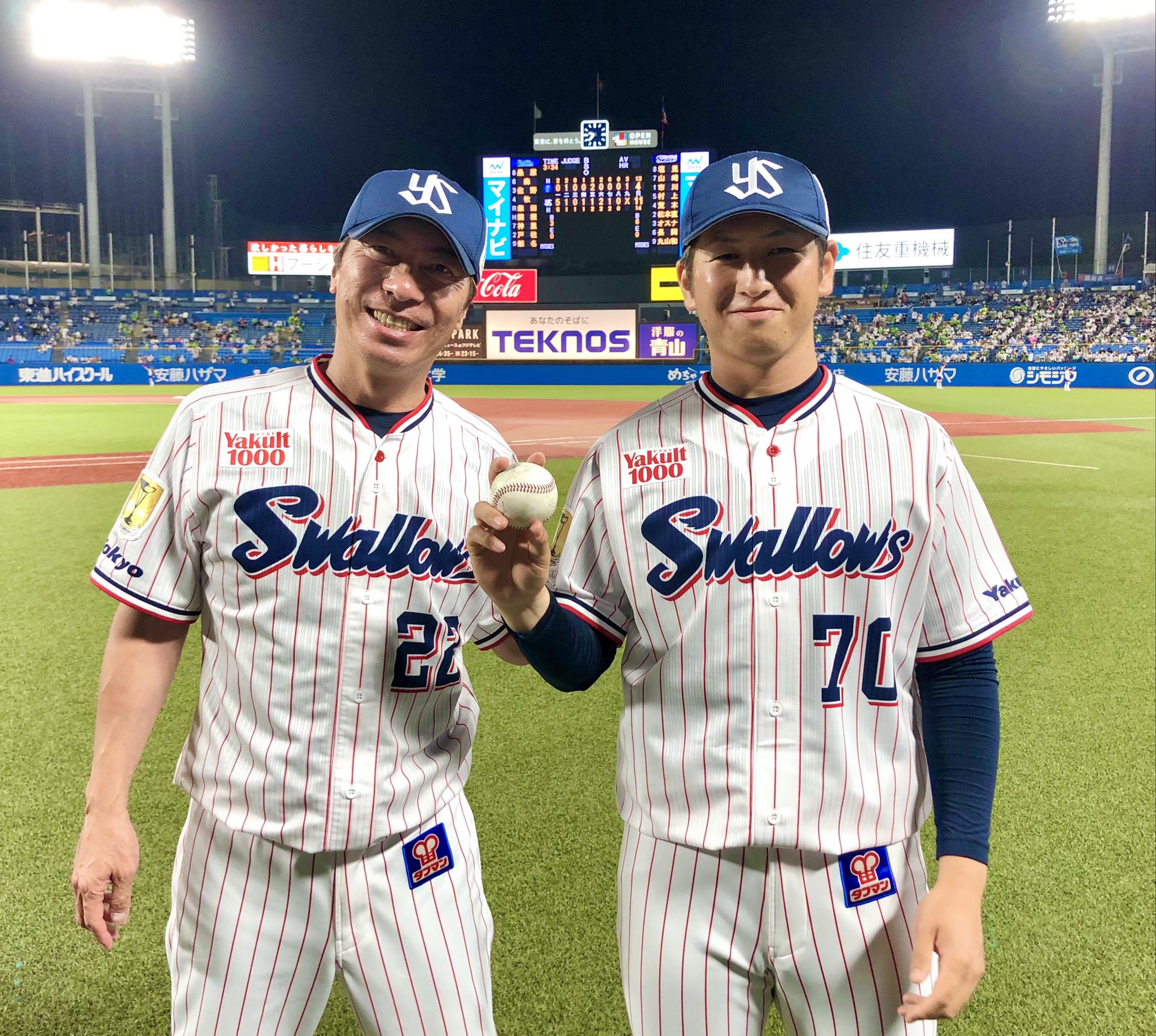 東京ヤクルトスワローズ 小澤怜史選手 実使用ユニフォーム 上下