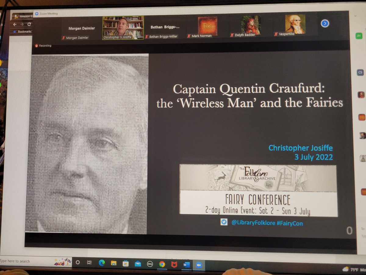 MorganDaimler's tweet photo. Christopher Josiffe's presentation 'Captain Quentin Crawford: the Wireless Man and the Fairies'
Getting off to a great start discussing what fairies are, twee vs Other
#FairyCon @LibraryFolklore https://t.co/bJQPccpp9u