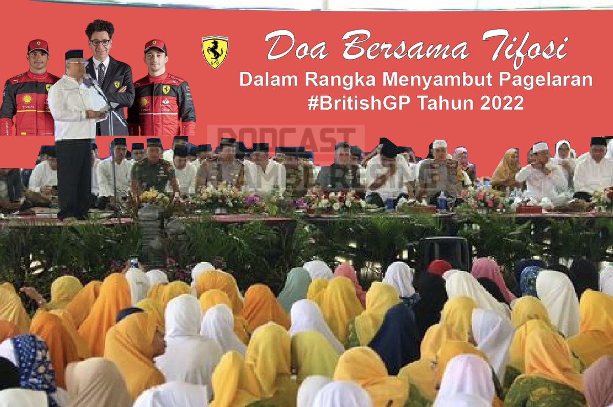 LambeResing's tweet photo. Yth seluruh Tifosi, marilah kita panjatkan doa dalam rangka menyambut #BritishGP tahun ini. Semoga selalu diberkahi dan dimudahkan oleh Tuhan YME, aamiin yaa robbalalamin https://t.co/8KXXZHFfzx