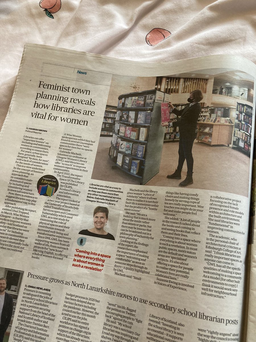 HannahMargBrown's tweet image. I had the pleasure of exploring lessons that can be learned from @womenslibrary and other libraries when it comes to feminist town planning for the @scotonsunday support our libraries campaign. 
Findings: women and books = iconic duo. 📚

scotsman.com/education/the-…