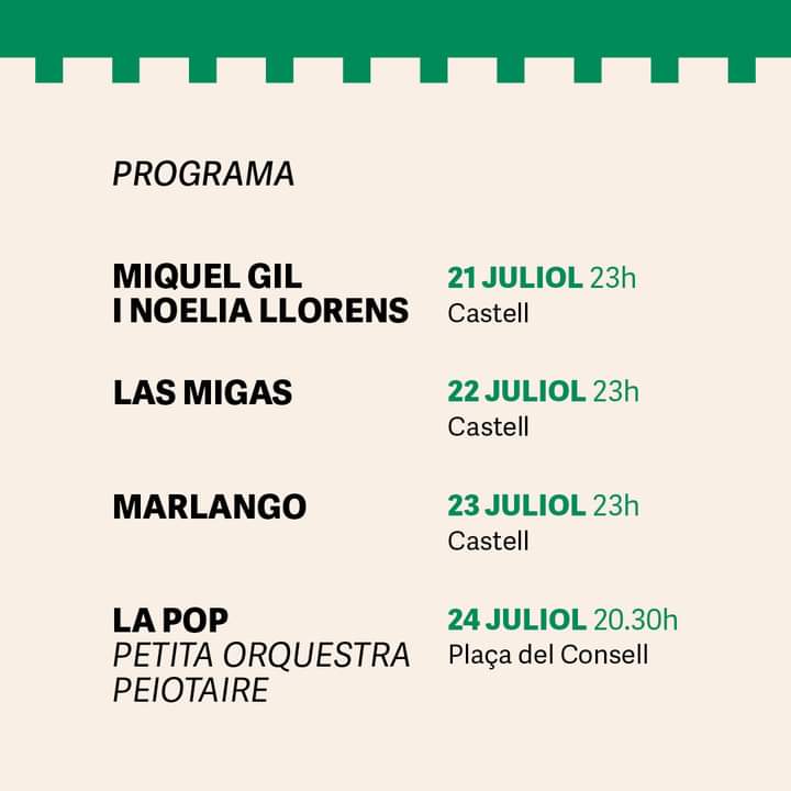 ayto_denia's tweet photo. 🎶 El programa del 30 aniversari 🎂 del festival Música al Castell de #Dénia és 🔝🔝🔝
8 concerts en 8 dies, del 21 al 31 de juliol!

🎫 https://t.co/32592HR4Rt https://t.co/QzW0f3hkXs