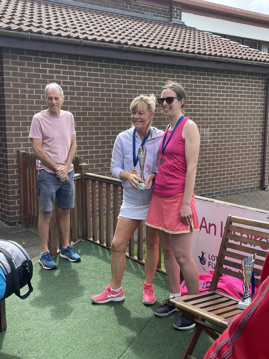 Proud of <a href="/LesleyRich_/">Lesley Richardson</a> today. 2022 Ladies doubles champions at <a href="/MawdesleyTennis/">Mawdesley Tennis Club</a>