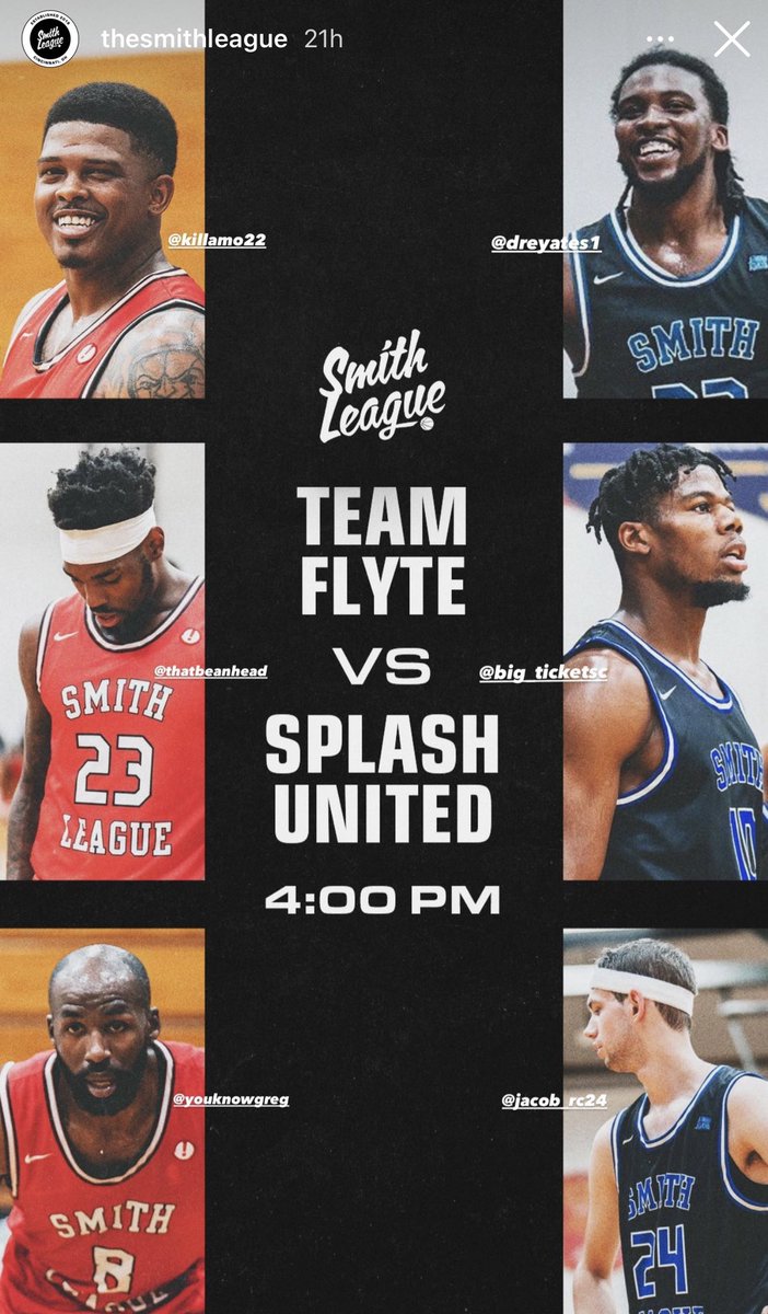 Week 4 Smith League Result 💦Splash United 110 ✈️Team Flyte 108 Anthony Johnson, Cade Morgan and Dasan Doucet all key performances. Dre Yates Jacob Conner and Tyler Eberhart also did their thing. Player of the Game: Toledo’s Ra’Heim Moss who led us with 30 points. @MossRaheim