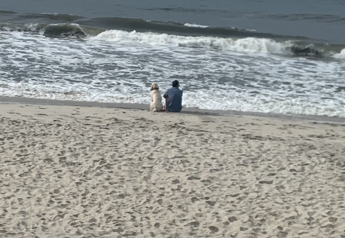 A man and his dog, wasting time .. happy summer 22!