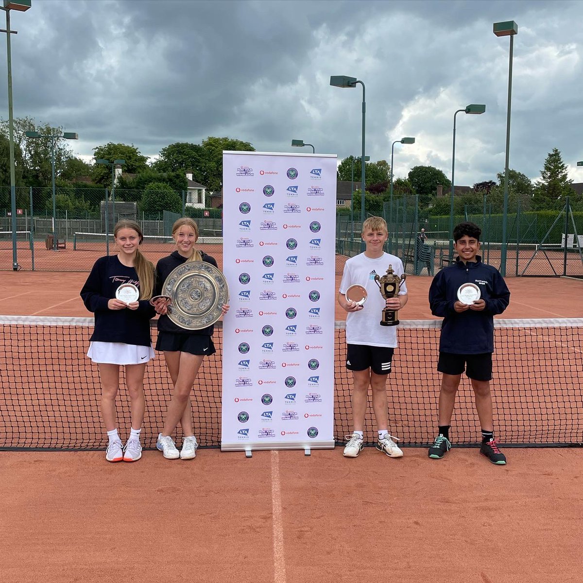 Congratulations to our Play Your Way to Wimbledon Finalists. Jacob winning the boys event and Charlotte the girls event, they both now qualify for the national finals at Wimbledon in August. Well done to Ace and Emily on reaching the final also. @LTACompetitions @VodafoneUK