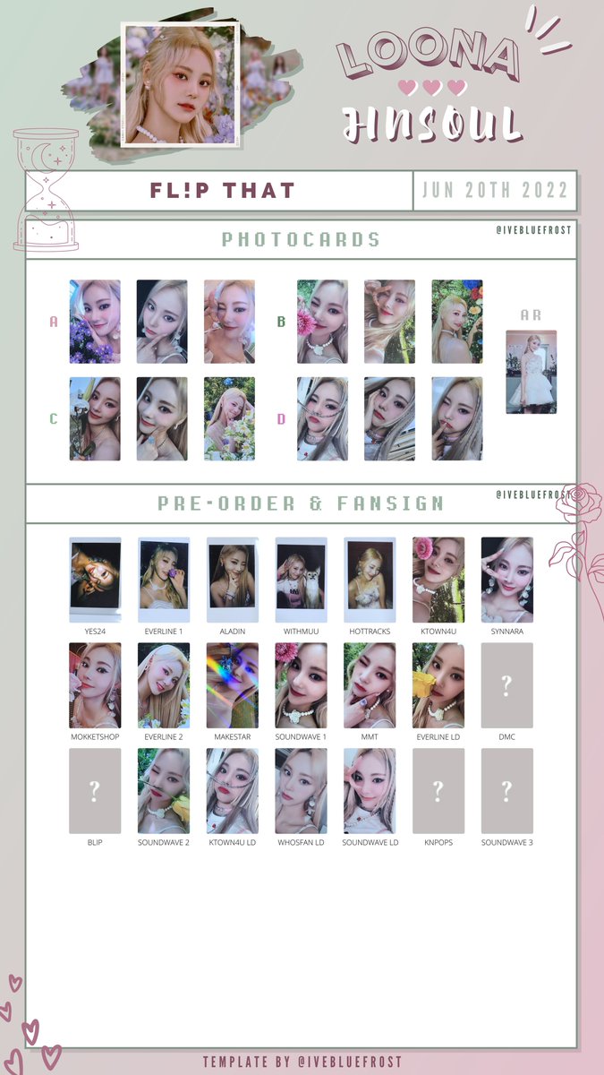 loona vivi kim lip jinsoul choerry flip that pc photocard pob