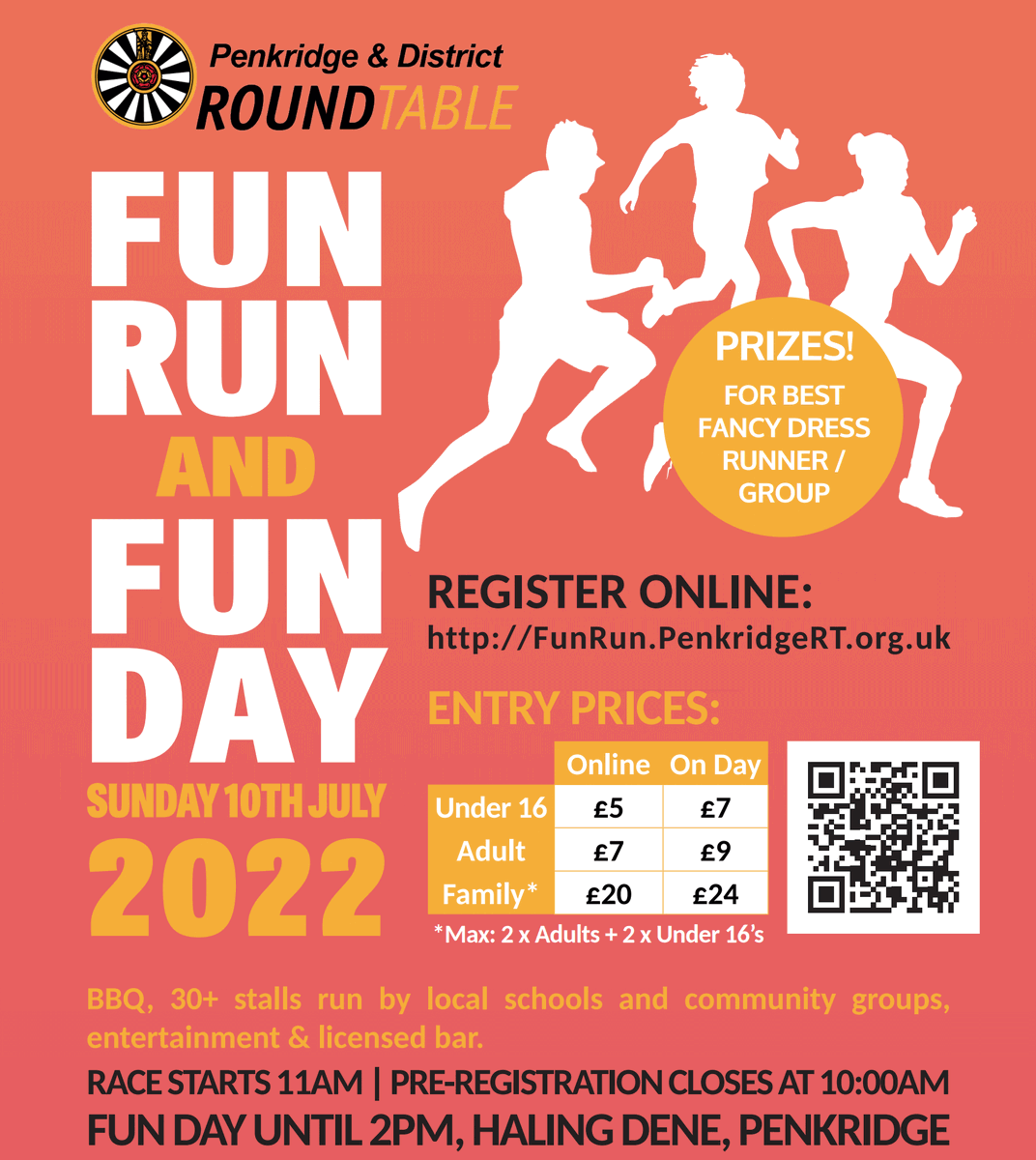 Do you want to win a prize? To be in with a chance, make sure you are in fancy dress for the 2022 Fun Run on the 10th July. From pirates to princesses, anything could take the prize! Register now at FunRun.PenkridgeRT.Org.uk. Best dressed wins!