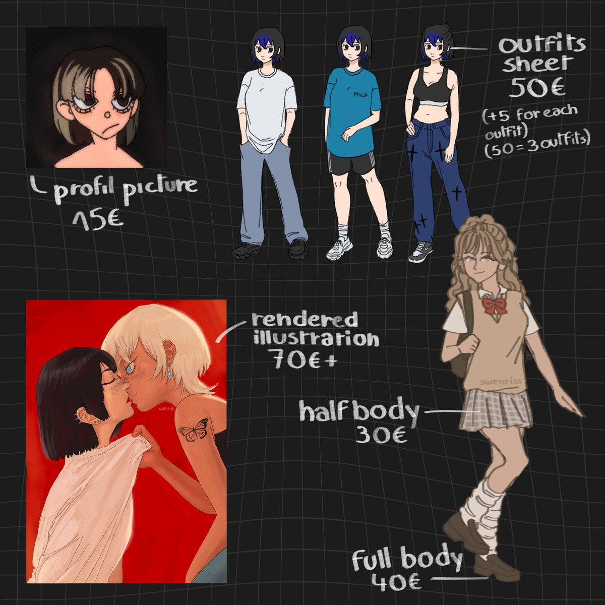 Commissions !! Partagez un max comme ça je peux acheter le cadeau de mon copain 😎