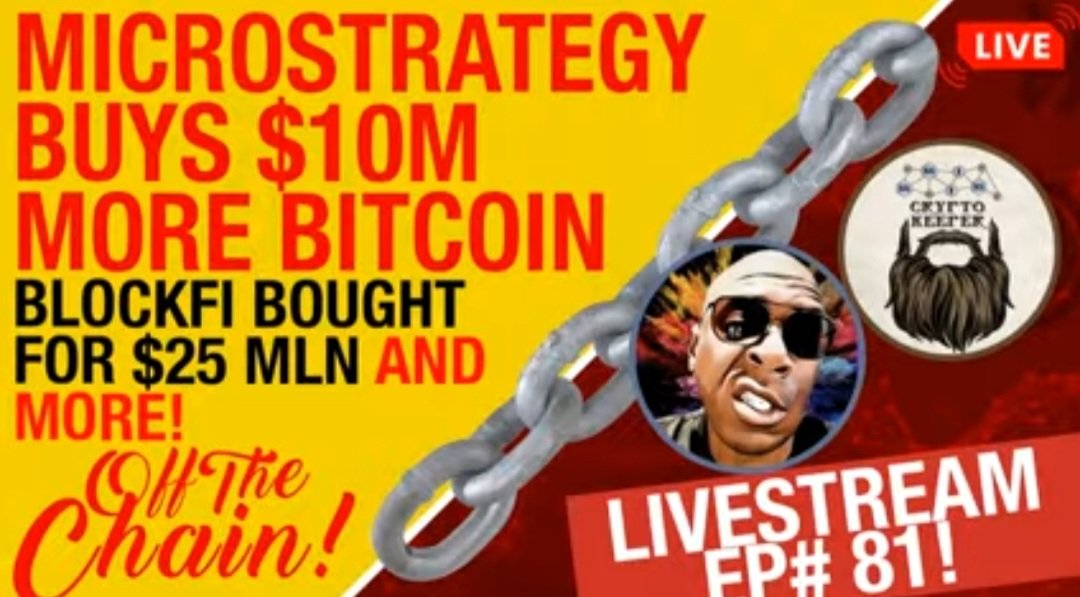 nuworldcrypto's tweet photo. LIVE NOW! Catch the Legend....@cryptoblood_ on "OFF THE CHAIN!"
Special Guest #CryptoKeeper @DebateCryptoOG ๐ฅ
Let's get the Revolution started!
#crypto #Bitcoin #Ethereum #alts #NFTs #NFT #blockchain
Link: https://t.co/3NtpwQimSQ https://t.co/IsU5mX3yi3