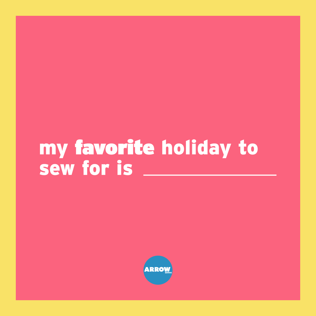 ArrowCabinets's tweet photo. We NEED to know! Drop your favorite sewing holiday below 👇 https://t.co/kzM8YbzIl0