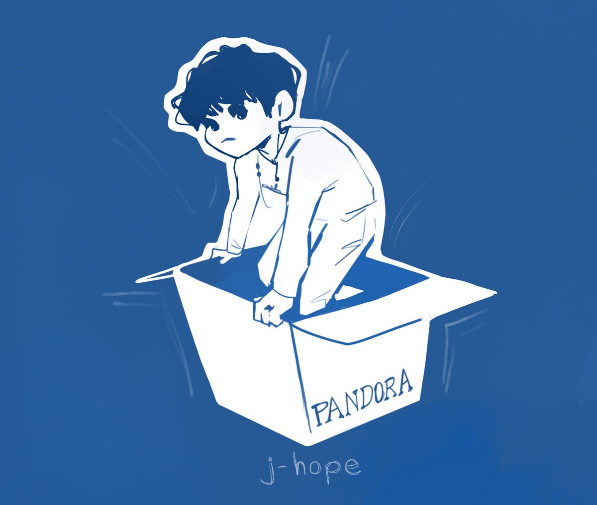 「hobi in a box
 #JackInTheBox #jhopefanar」|milu⁷ (•ㅅ•) 🌱のイラスト