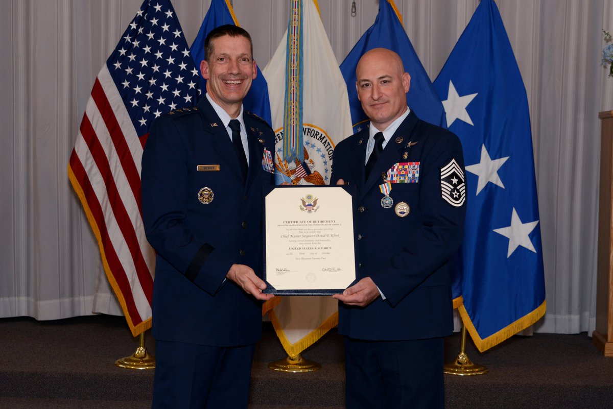 DoW_DISA's tweet photo. What will Air Force Chief miss most during retirement? 
Watch to find out📽️https://t.co/Fcppkn0AsB https://t.co/QvBkhscQYq