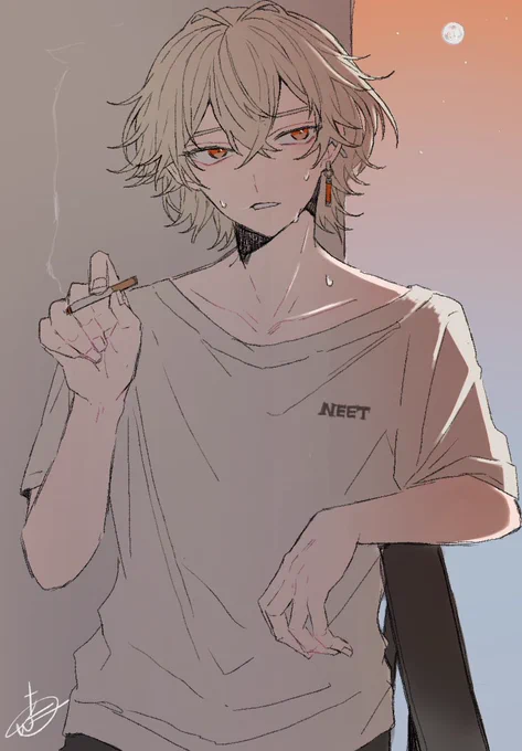 ベランダでヤニ
 #弐トノ壁画 