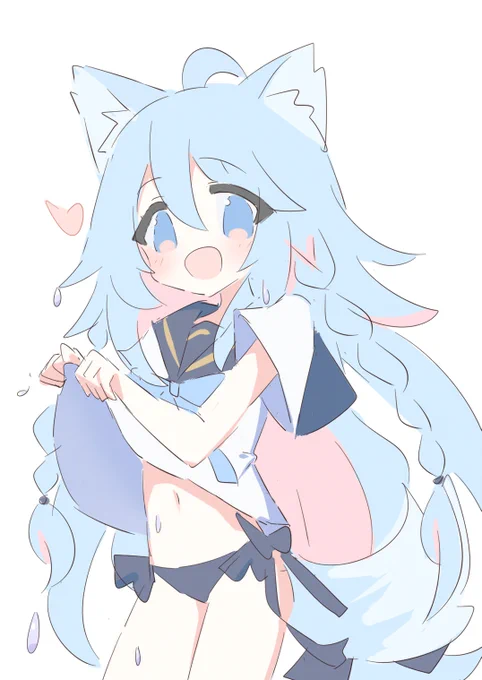 水浴び～! 
