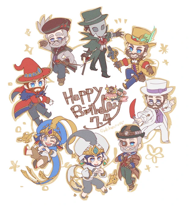 #セルヴェ・ル・ロイ誕生祭2022
#セルヴェ・ル・ロイ誕生日2022
#第五人格イラスト
セルヴェー!!今年も誕生日おめでとう!🎉🎂🎉 
