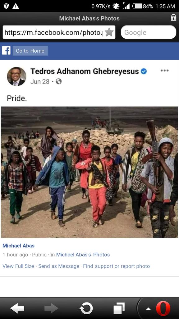 GezeOdamo's tweet photo. @DrTedros #War is our cultural game!! #AlulaSolomon(Solomon Kebede). Where is your power giving biscuit??? https://t.co/KQbE9KyKgV