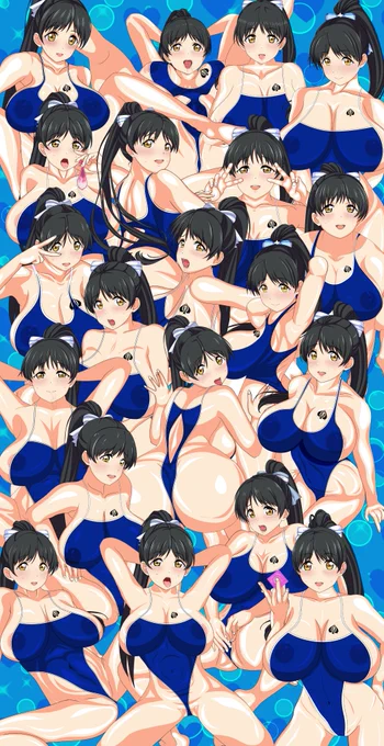 #梅雨明けなので水着絵を張る 