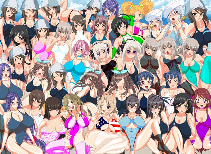 #梅雨明けなので水着絵を張る 