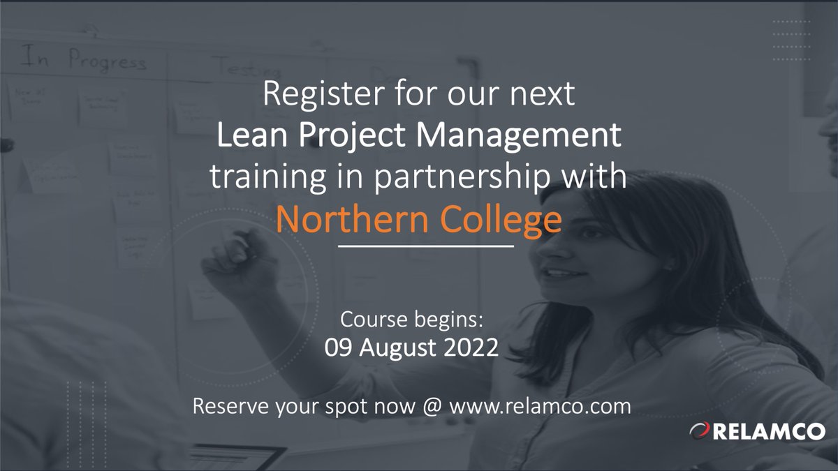 Relamco's tweet photo. Apply the Principles of Lean Thinking to deliver successful projects.

Don't lose your spot, register now at:

https://t.co/xfMuiTqoN9

#OACETT, #strategicthinking #productivity #projectmanagement #projectmanagementtraining #projectleader #PEO, #OSPE, #northerncollege https://t.co/UTQm1cUbgv