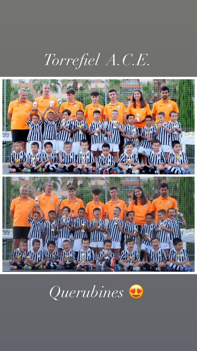 TorrefielACE's tweet photo. Acto de Clausura de la Temporada 2021-22
Querubín A
Querubín B
Prebenjamín B
💪🏻🤍🖤🦇 #TorrefielACE
https://t.co/yVRTwv70iG
Necesitamos zonas deportivas para #Torrefiel
@AjuntamentVLC @FDMValencia
@sergicampillo_ @joanribo @SanGomezLopez @javimateog @ximopuig @avvtorrefiel https://t.co/PxeGIoDE2f