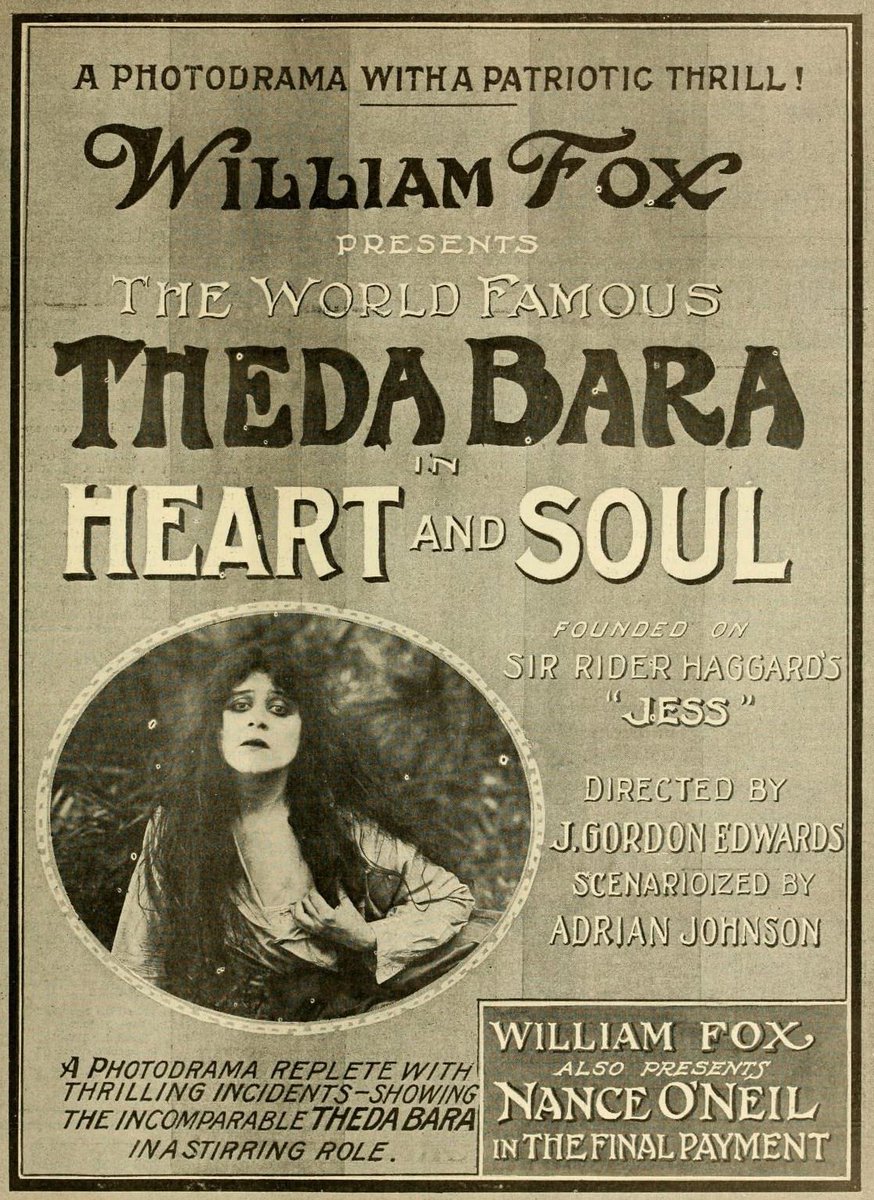 Fun fact: Theda Bara starred in the first Hollywood Production that mythologized Puerto Rico!